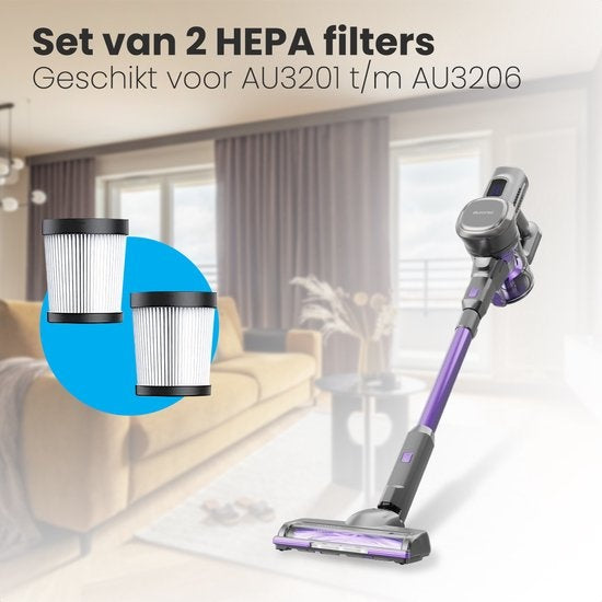 Auronic aspirateur vertical Filtres HEPA - Convient pour AU3201 t-m AU3206 - 2 pièces