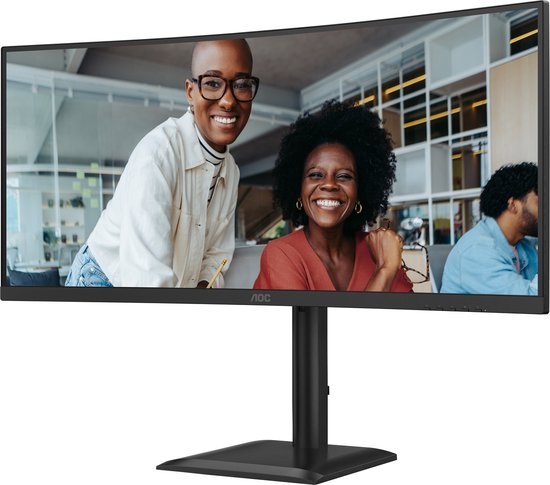 AOC CU34E4C - Écran professionnel incurvé ultra-large - USB-C 90 W - Garantie 5 ans - 34 pouces