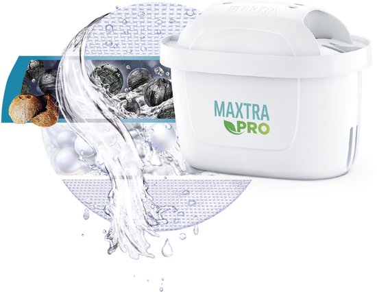 Carafe filtrante BRITA Marella Cool - 2,4 L - Blanche - avec 3 cartouches filtrantes MAXTRA PRO Pure Performance - Lot économique