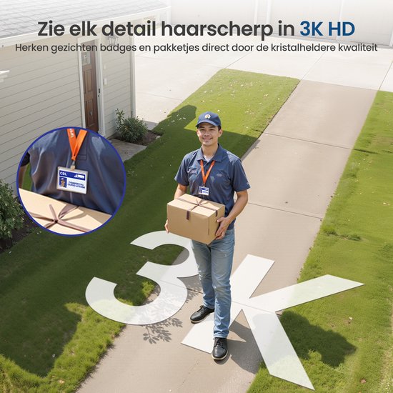 Caméra de sécurité d'extérieur Gologi Solar Premium - 10 400 mAh - 2,5K - Vision nocturne - Détection de mouvement - Caméra de surveillance - Panneau solaire - Sans fil - USB-C - Wi-Fi et application - Noir