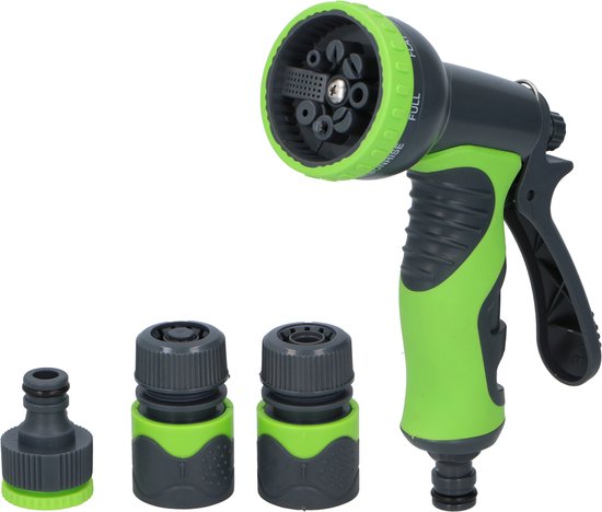 Kit tête de pulvérisation - Kinzo - 8 réglages - 4 pièces - Pour tuyau d’arrosage