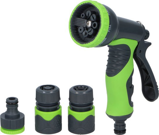 Kit tête de pulvérisation - Kinzo - 8 réglages - 4 pièces - Pour tuyau d’arrosage