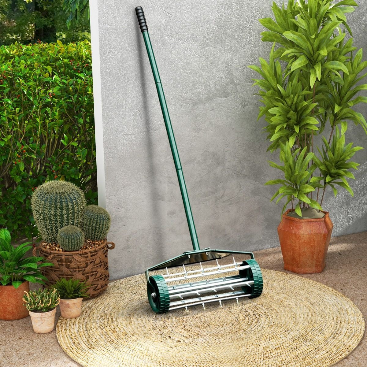 Coast Lawn Aerator Modèle à main - 46 cm - Avec manche long