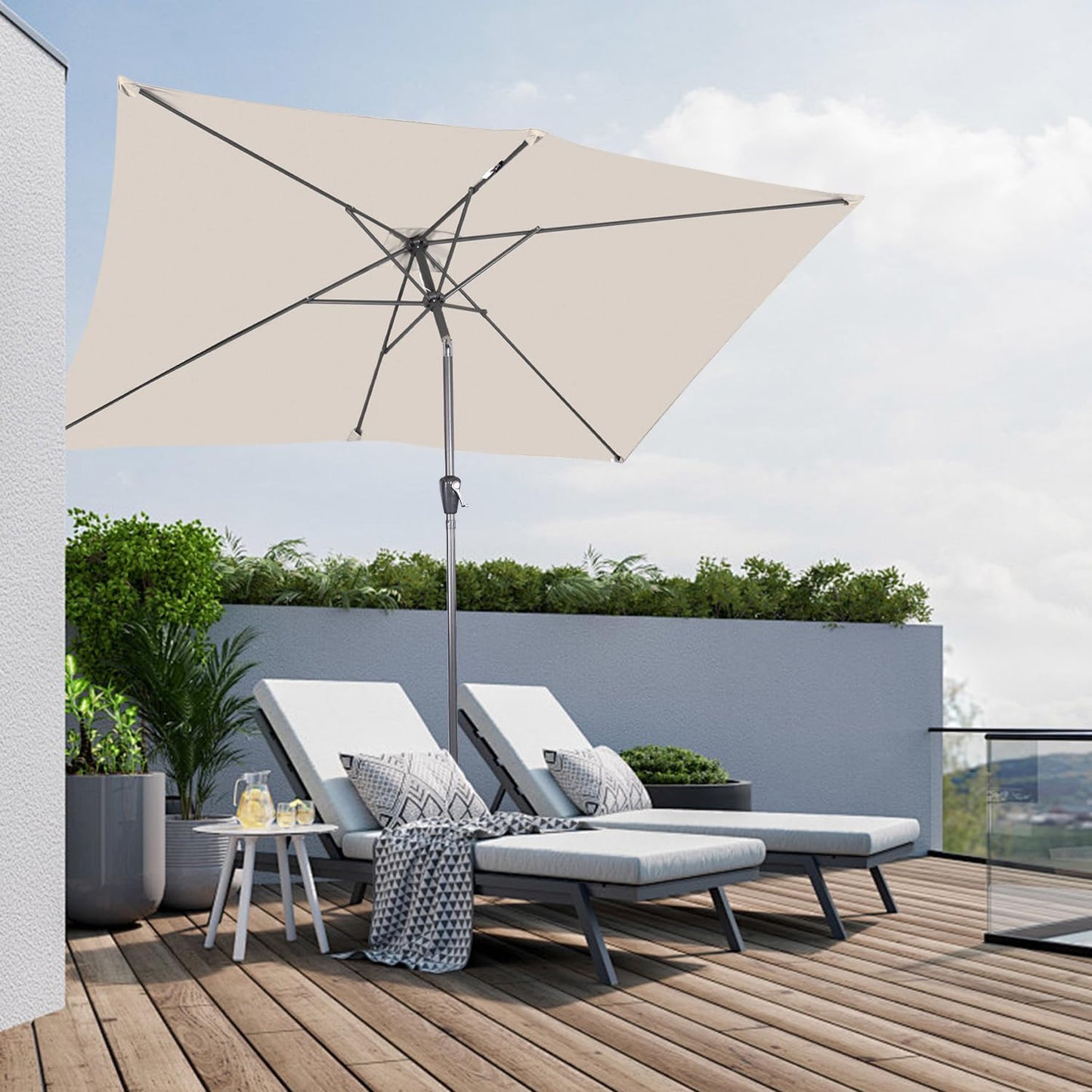 Angel Living Parasol - Rectangulaire - 200 x 300 cm - Beige