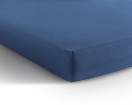 Drap-housse Dreamhouse Jersey Stretch - 100% coton - 80/90/100x220 - Bleu