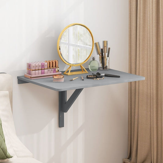 Table pliante murale Coast - bureau pliant - design peu encombrant - gris 80 x 60 x 45 cm