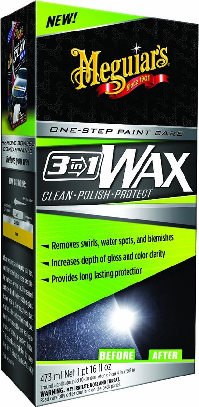 Cire 3-en-1 Meguiar's - Cire pour voiture - 473 ml