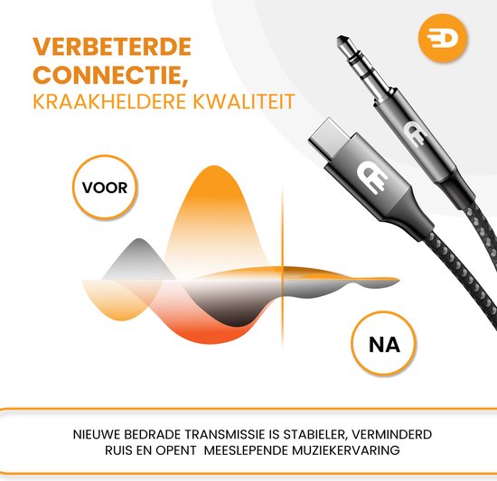 Drivv. Câble USB C vers AUX - nylon - 1 mètre