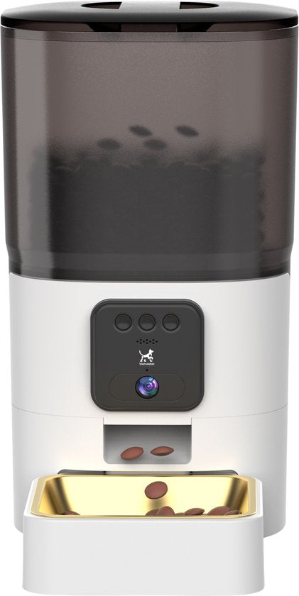 Viervoeter Feed Pro - Mangeoire automatique 6 L - Chat et chien - Distributeur automatique de nourriture avec application - Blanc