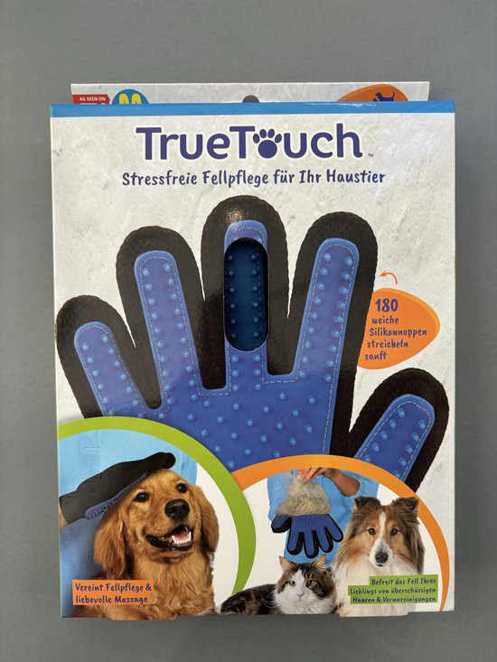 Gant True Touch pour animaux de compagnie - gants de toilettage pour chats et chiens - brosse pour animaux - gant de massage - salon de toilettage pour chiens - gant pour animaux de compagnie - gant-brosse pour animaux