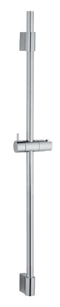 Barre de douche en acier inoxydable argenté brillant pour douchette à main, 90 cm, modèle Classic - Wenko