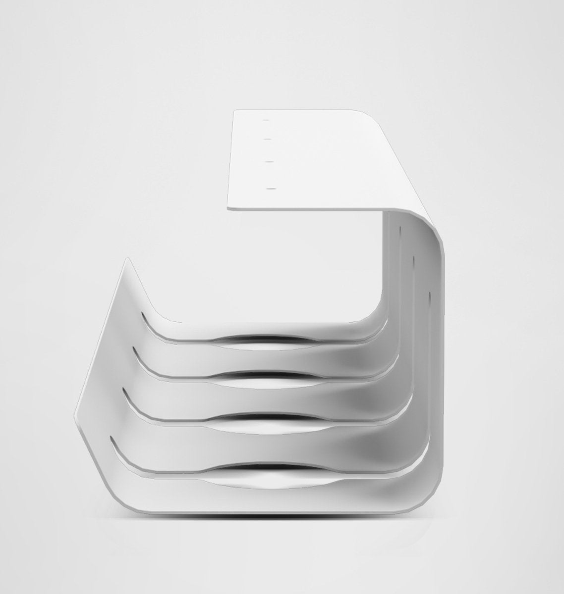 Stilemo Cable Tray Desk - Support de câbles 43 CM - Organisateur de câbles 5 KG de capacité de charge - Blanc