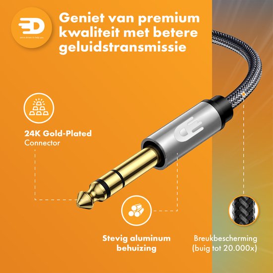 Drivv. AUX Cable 3.5 mm - Câble audio - plaqué or - mâle vers mâle - argent - 1.5 mètres