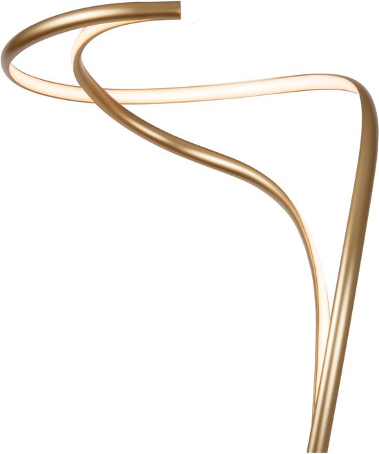 Lucide SARDANA - Lampadaire - Ø 44 cm - LED à intensité variable - 1x28 W 2700 K - Or mat / Laiton