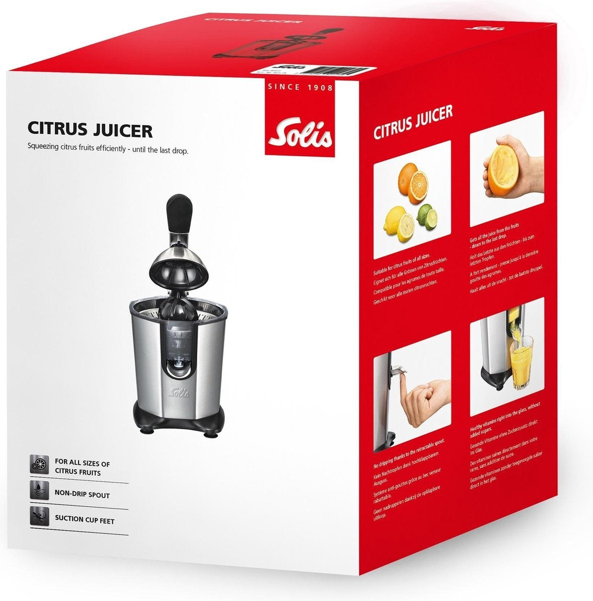 Presse-agrumes électrique Solis Citrus Juicer 8453 - 160 watts - Argent
