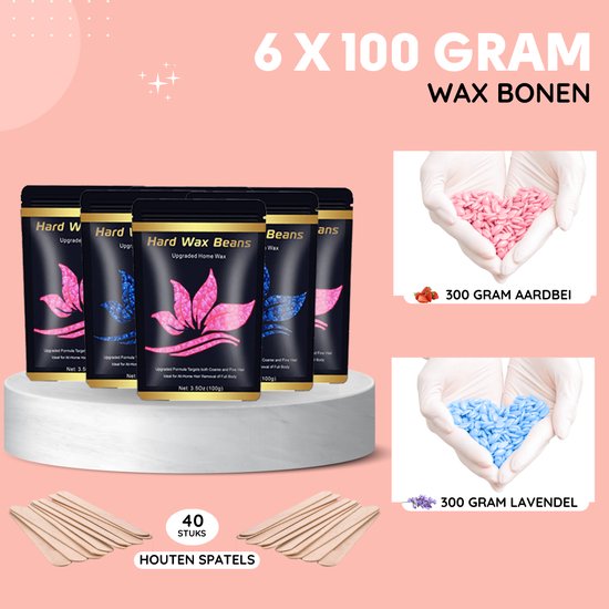 VAIVE Professional Wax Device - Wax Beans Heater - Hair removal kit - Heater - Includes Hard Wax Beans and Spatulas