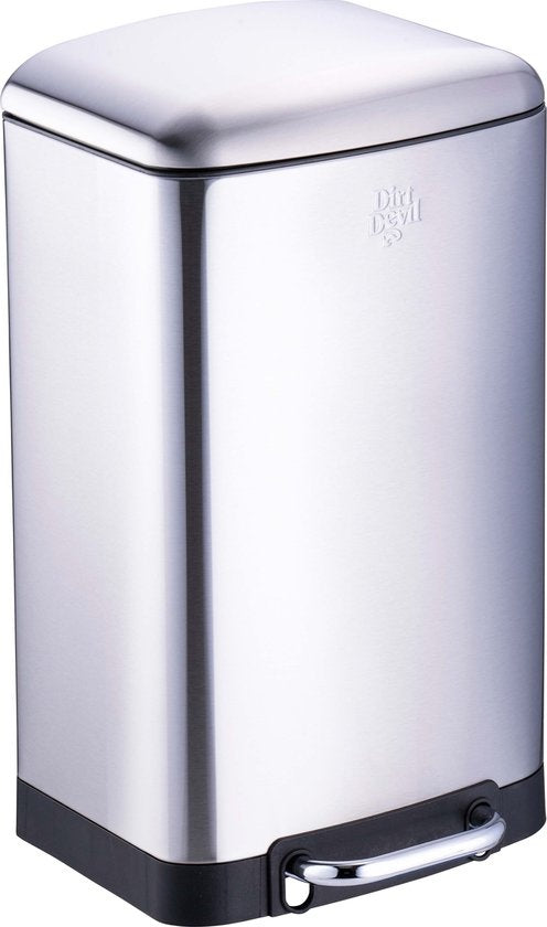 Dirt Devil Pedal bin 20 litres - Poubelle - acier inoxydable - Silver