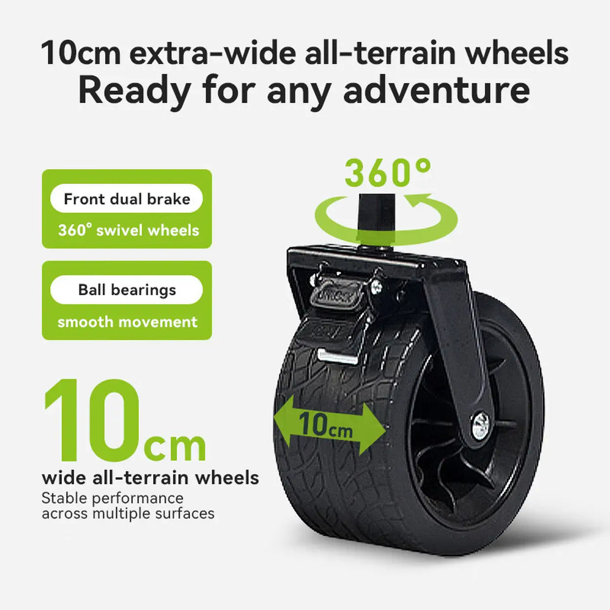 Chariot tout-terrain Ochama 150 L - Hayon arrière - Capacité de charge jusqu'à 260 kg