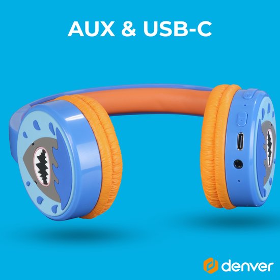 Casque Denver Kids - Bluetooth - Sans fil - Jusqu'à 85db - Casque Kids - Microphone intégré - BTH107BU
