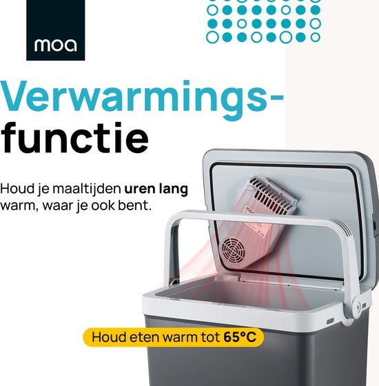 Glacière Thermoélectrique MOA Electric Coolbox, Avec fonction de chauffage, 12V et 230V, 32Litres, Gris