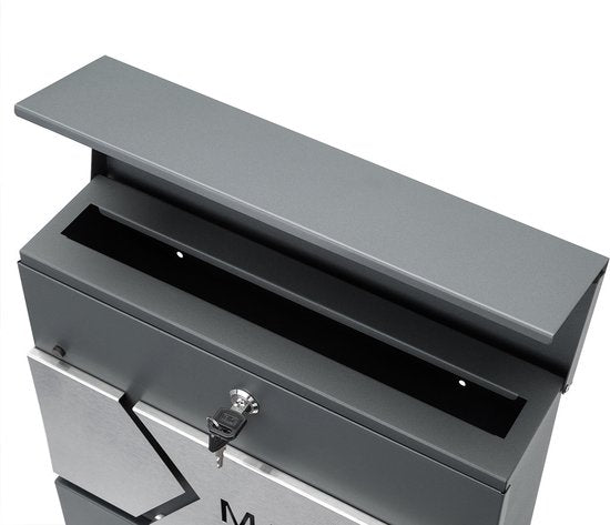 Boîte aux lettres design anthracite/argent
