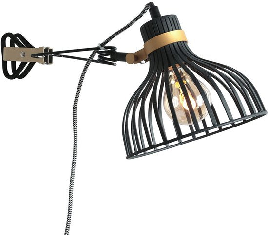 Applique murale Anne Lighting Dunbar - noire - métal - 3093ZW