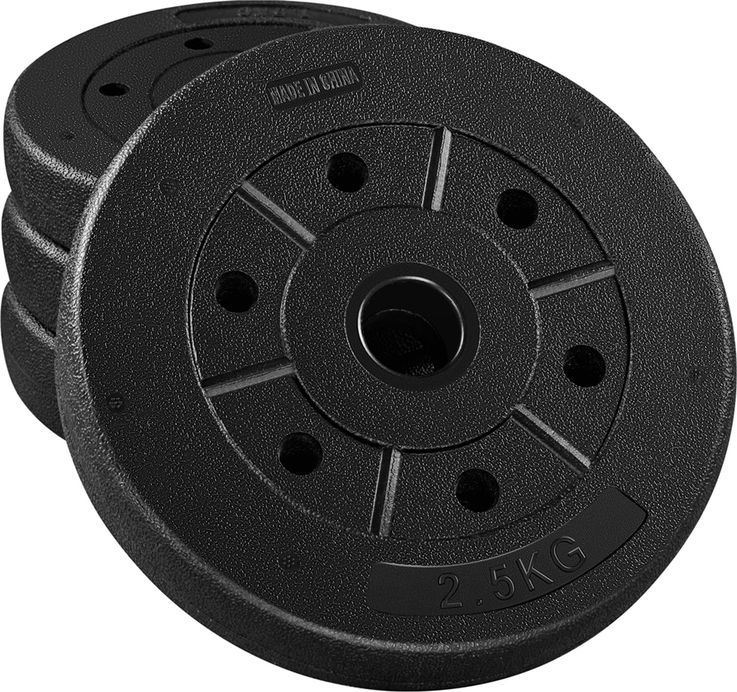 Yaheetech set d'haltères réglable 2x 15 kg noir - haltère 33.7 cm - poignée Ø30 mm
