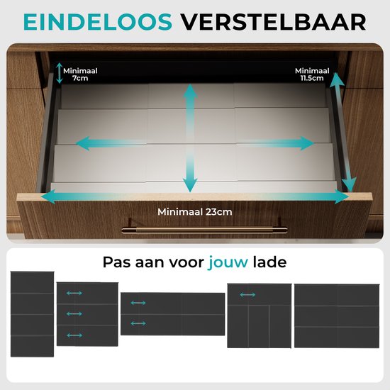 Soothe Spice Rack Drawer for 48 Spice Pots - Pull-out - 12 Set - Spice Organiser - Spice Rack - Acier inoxydable