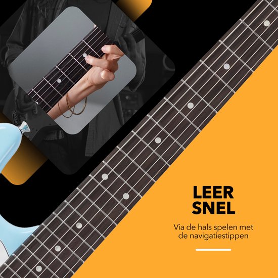 Guitare électrique Finesse avec ampli - avec cours vidéo - Guitare - Adultes - Enfants - Bleu