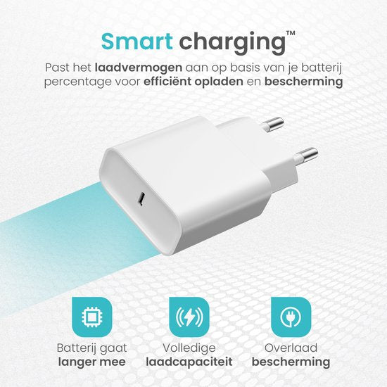 Wurk Fast Charger Suitable for Apple iPhone, iPad & Airpods - 20W Charger - 1 Meter USB C to Lightning Cable - Charger Suitable for 14/13/12/11/Xr/Xs/Xs Max/8/8 Plus/ Pro