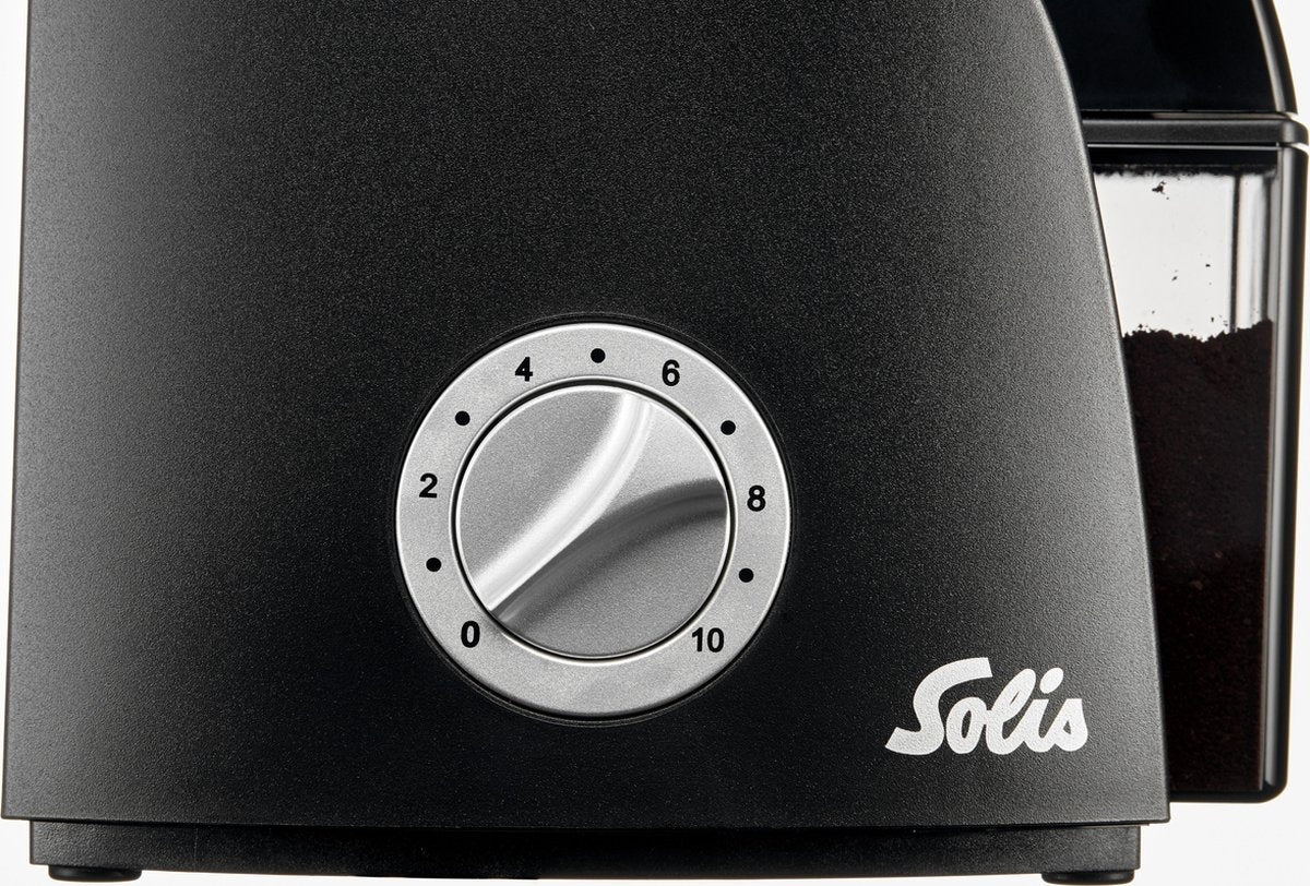 Moulin à café électrique - Solis Scala Zero Static 1662 - avec 24 niveaux de mouture - Noir