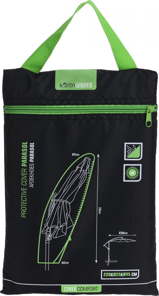 ProGarden Luxe Parasol flottant 25x45x220 cm - Noir