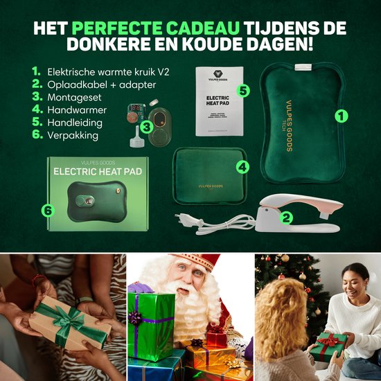 Vulpes Goods® - Bouillotte électrique - Flanelle douce - Bouillotte rechargeable - Bouillotte pour bébé - Coussin chauffant - Chauffe-mains inclus - Affichage numérique - Idéal pour les troubles menstruels - Version PRO