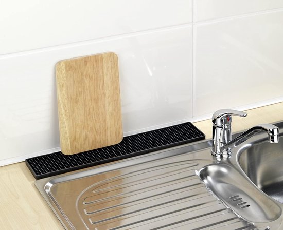 Tapis égouttoir Wenko 8 x 42 cm, noir