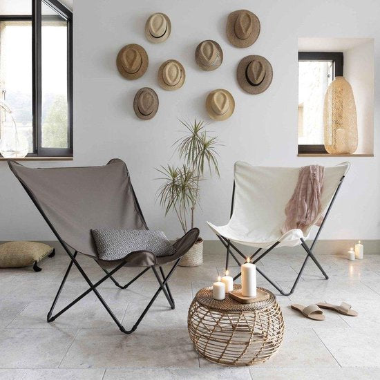 Lafuma Pop Up XL - Chaise papillon - Pliable - Grès/Taupe
