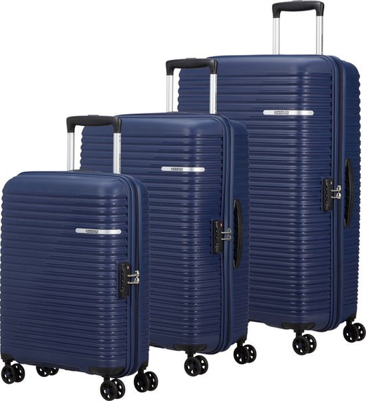 American Tourister set de valises - 3 piece Liftoff set - bagage à main + M/L - Midnight blue
