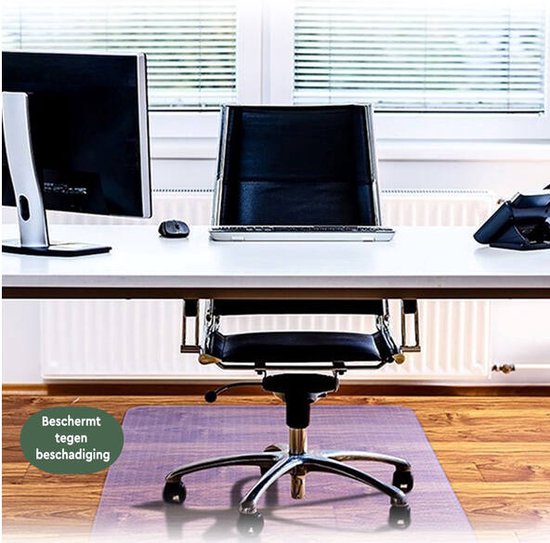BRASQ Tapis de chaise de bureau CM200 - Transparent - 120x150 cm - PVC de haute qualité - Protection des sols durs