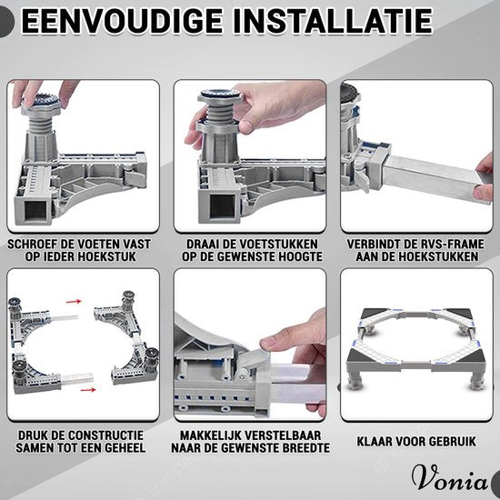 Vonia Augmentateur pour lave-linge - Augmentateur universel pour produits blancs - Réglable - 300 KG