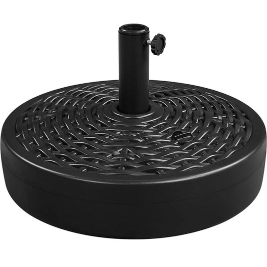 Pied de parasol Yaheetech Ø 50 cm - Noir - Pied de parasol à remplir d'eau ou de sable pour parasols de Ø 38 à 48 mm