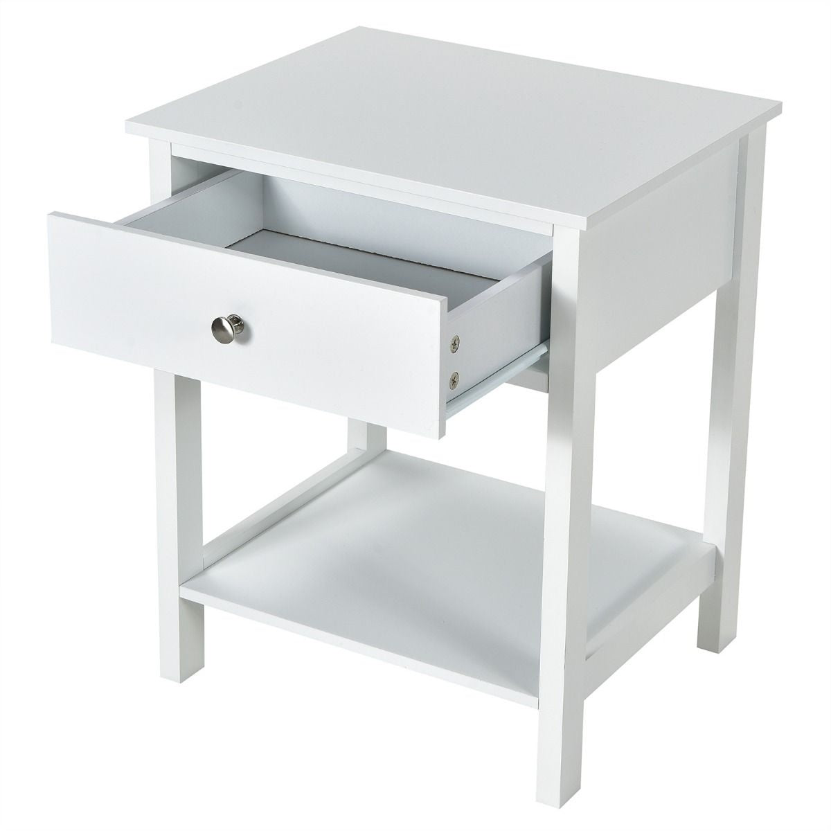 Table de chevet Coast 2-stage night sideboard table de chevet moderne avec tiroir blanc