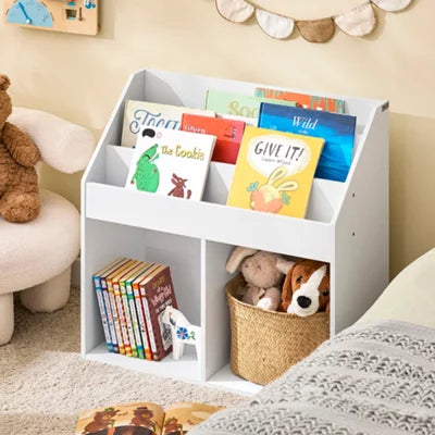 Bibliothèque pour enfants SoBuy avec compartiments de rangement - 73 x 30 x 80 cm - Blanc