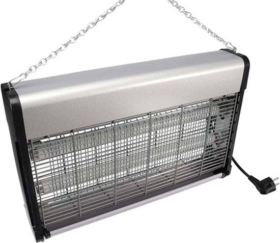 Perel Désinsectiseur, électrique, grille de tension 2800 V, bac de récupération amovible, 100 m², métal