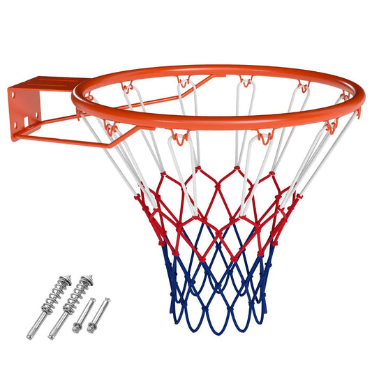 Anneau de basket Coast Ø 45 cm orange - Filet résistant aux intempéries - Pour mur, porte et poteau de basket