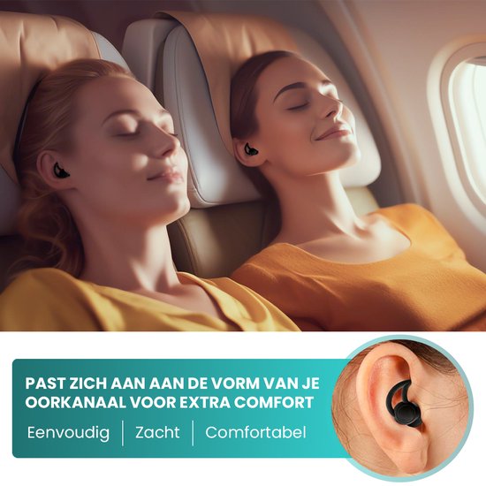 MR. Bouchons d'oreille PANACHE - Bouchons d'oreille pour le sommeil - Anti-ronflement - Bouchons d'oreille - Bouchons d'oreille pour le sommeil - Bouchons d'oreille insonorisés - Silicone sans BPA - Haute réduction du bruit (35dB) - Noir