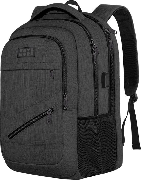 TRVLMORE Sac à dos - 36L - 17 inch - Sac à dos pour ordinateur portable - Sac d'école - Unisex - Splashproof Anthracite