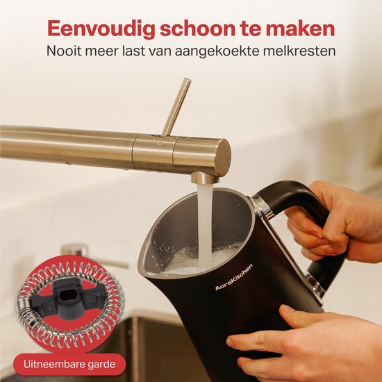AoraKitchen Milk Frother Electric - 5-in-1 - Milk Frother - 500ML - Touch - Milk Frothers