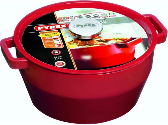 Casserole Pyrex Slowcook - Fonte - Ø 24 cm - 3.6 l - Rouge