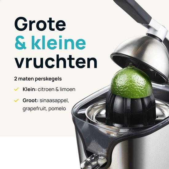 MOA Presse-agrumes - Presse-agrumes - Presse-orange électrique - Presse-citron - 2 cônes de pressage - CJ408