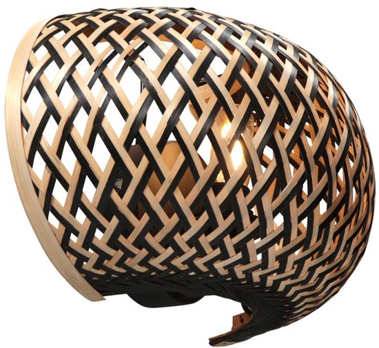 Anne Lighting - applique murale - MAZE - naturel - bambou - lampe de chevet - E27 - 4400BE