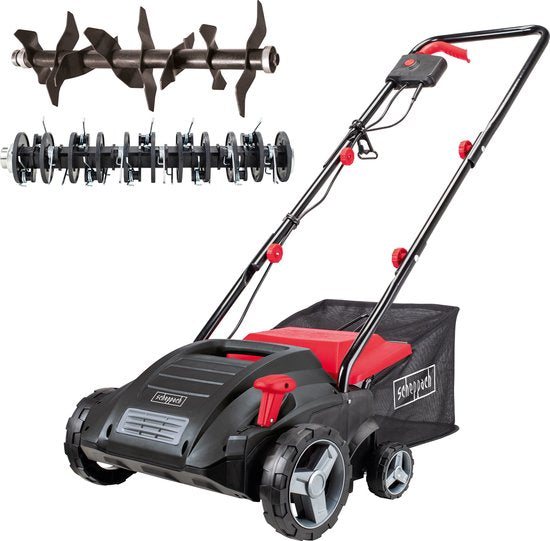 Scarificateur et aérateur électrique Scheppach SC32 - 1 500 W - largeur de travail de 32 cm et profondeur de travail jusqu'à 12 mm - pour les pelouses jusqu'à 500 m²